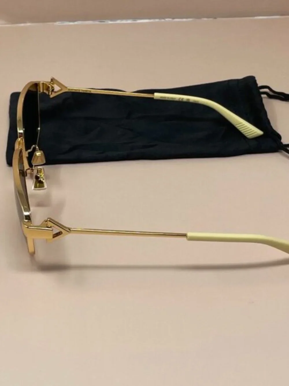 Bottega Veneta | Gold Turn Square Sunglasses